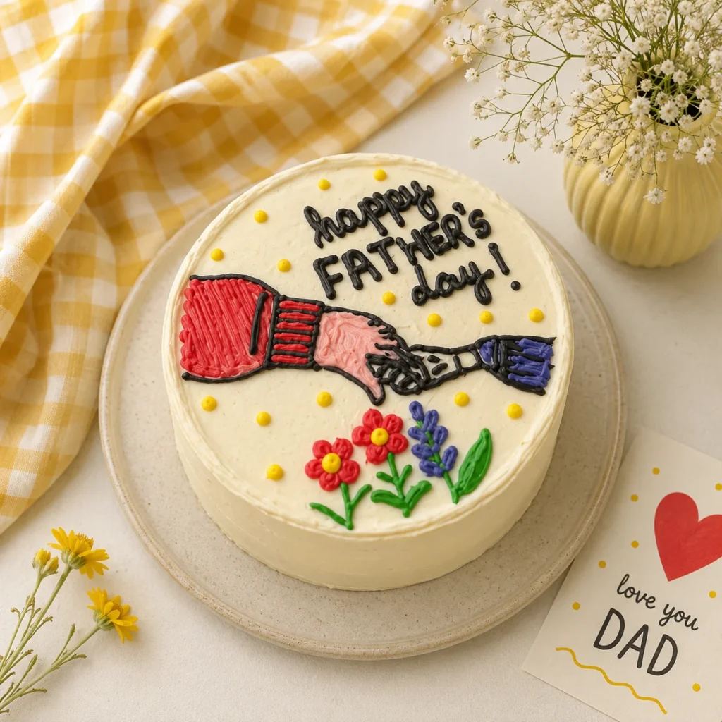 Custom Hand-Drawn Design Cake